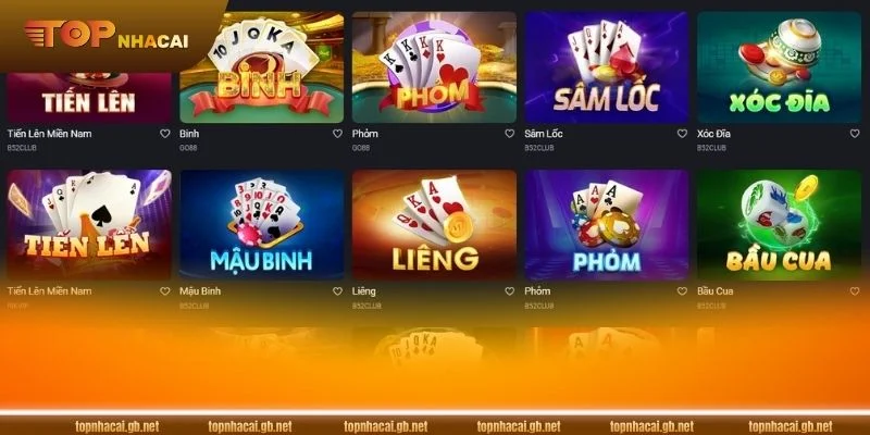 Cả ManClub và MU88 đều sở hữu kho game cược khủng.